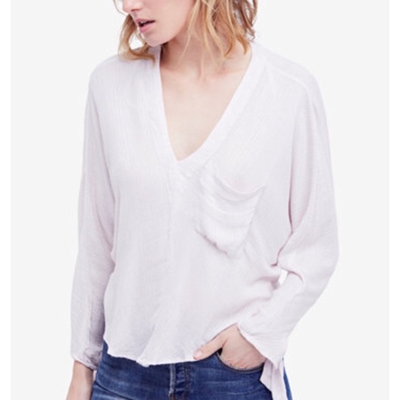 Free People Gauzy Dolmain Sleeve Blouse